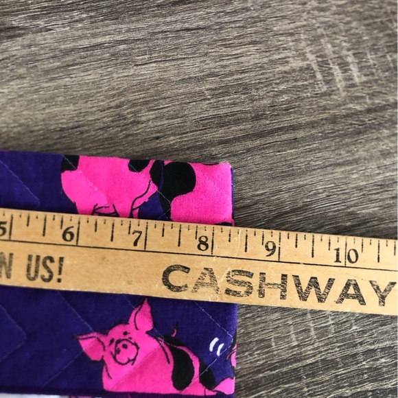 Handmade Pig Patterned Holiday Stocking - Picture 5 of 8